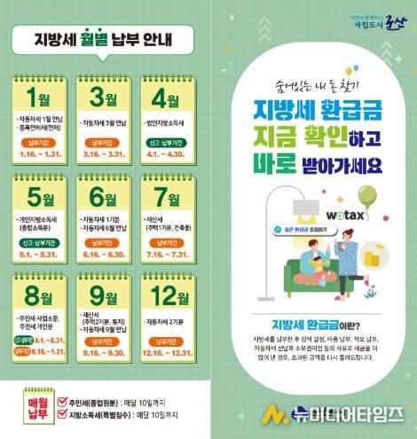 군산시, 지방세 환급금 신청 홍보 나서