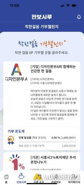 시흥시인재양성재단, 만보시루 기부챌린지 새 기부처로 등록