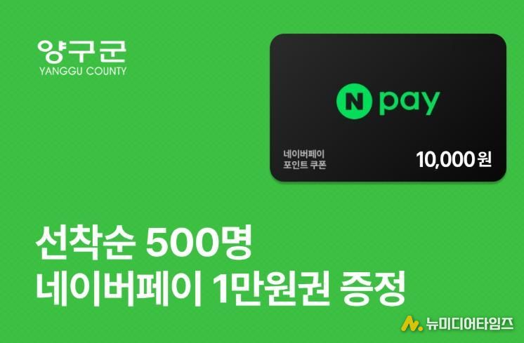 양구군 고향사랑기부제 이벤트 진행,네이버페이 포인트 1만원권 증정