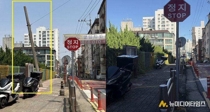 통학로 보행 안전을 위한 ‘전신·통신주 정비사업’ 완료