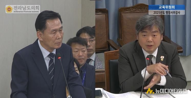 행정사무감사 중인 박원종 전남도의원