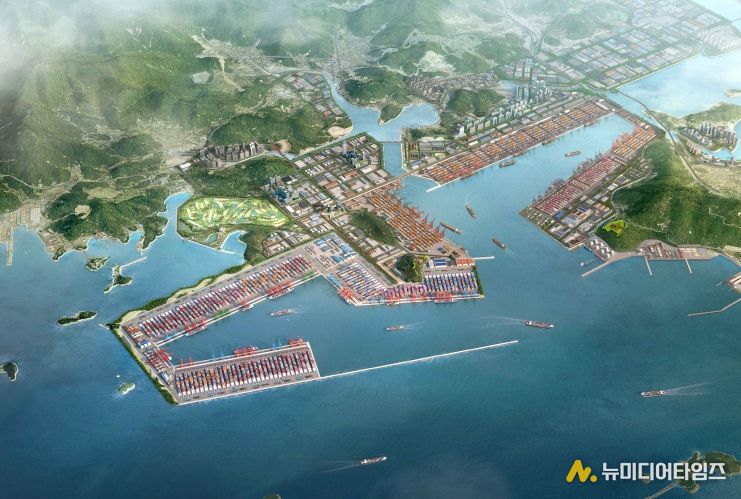 진해신항 조감도