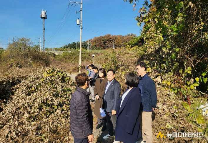 인천서구의회, 경서동 공공열분해시설 예정부지 현장 방문