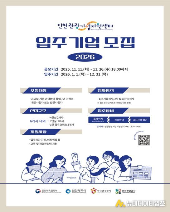 입주기업 모집 포스터