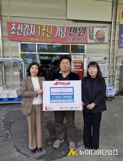 (주)그린식품, 기프트카드 250만원 기부