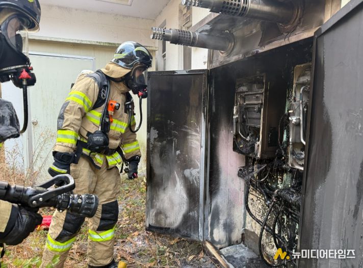 계양소방서, 어린이집 외부 보일러실 화재 진압