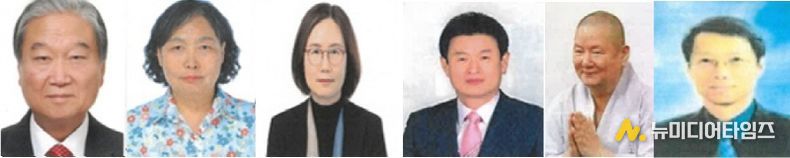 왼쪽부터 정재택·조명자·박애랑·구본권·박금성·차중철