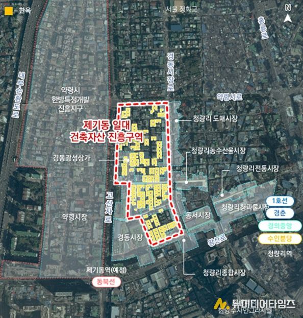 위치도(제기동 일대 건축자산 진흥구역)