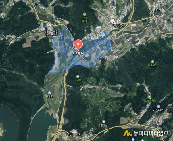 안내면 현리 462-2 일원 위치도