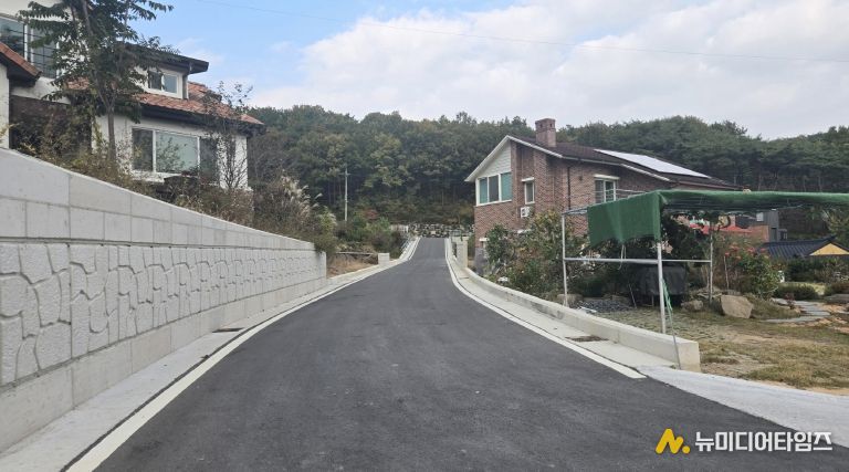 백일마을 입구 도시계획도로 준공