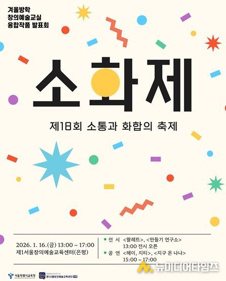 제18회 겨울방학 창의예술교실 융합발표회 포스터