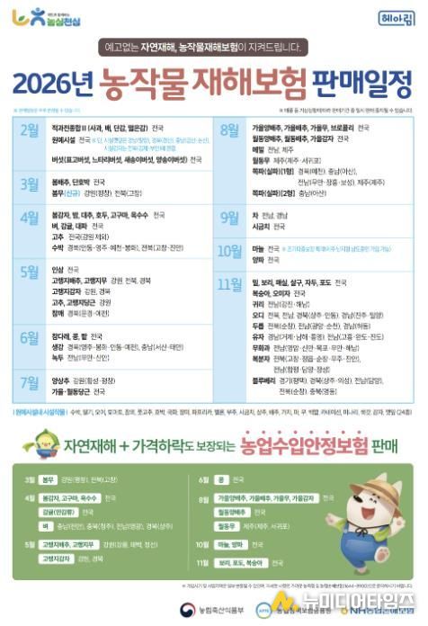 재해보험 안내 포스터