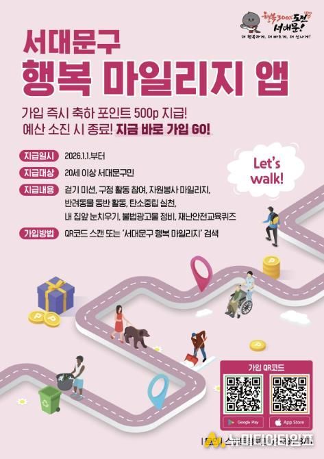 ‘서대문구 행복 마일리지 앱’ 포스터