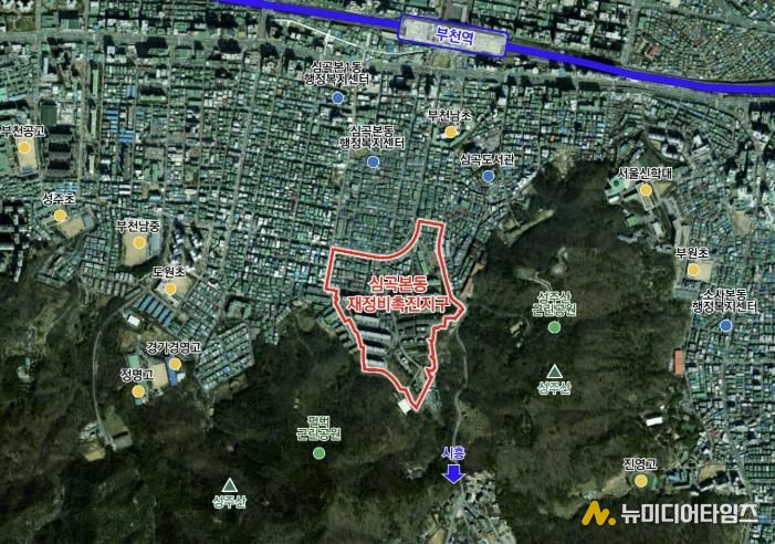 심곡본동 재정비촉진지구 위치도