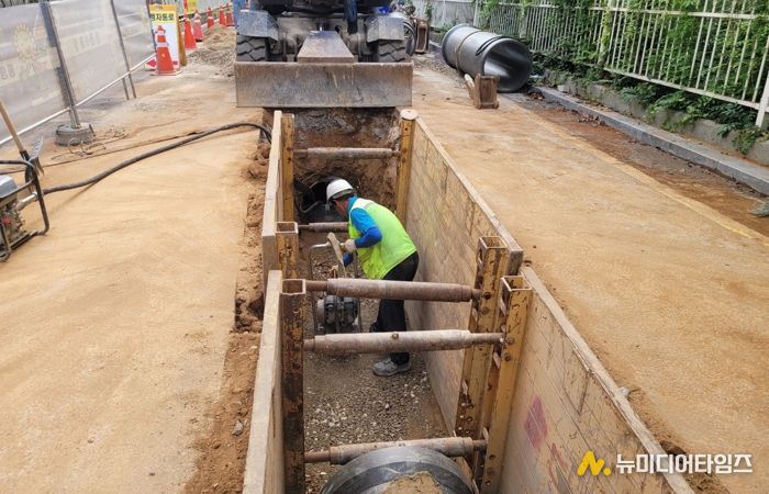 양천구, 노후 하수관로 정비 모습