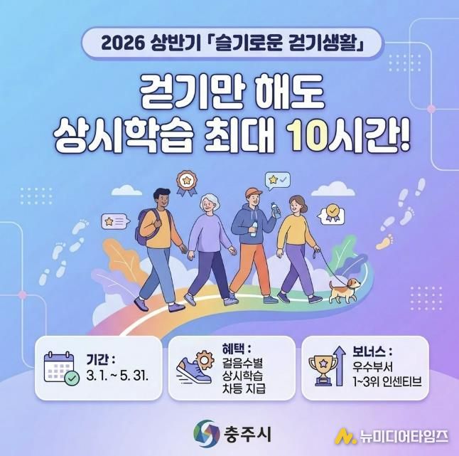 충주시, ‘2026년 상반기 슬기로운 걷기 생활’ 챌린지 운영