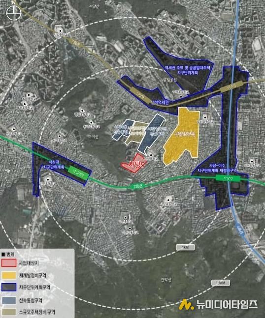 사당4동 303번지 일대 위치도