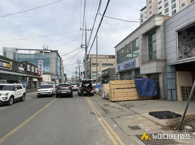 삽교로(중앙로) 현황 도로 전경