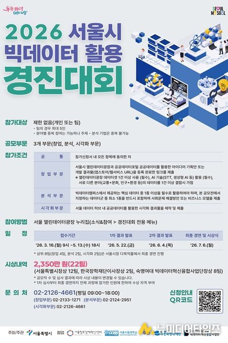 '2026 서울시 빅데이터 활용 경진대회' 포스터