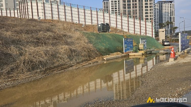 비산먼지 점검현장(하대실 2지구 공사현장)