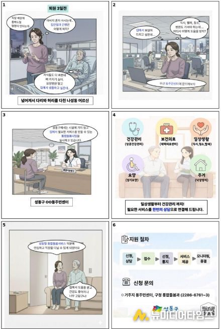 성동구 ‘의료·요양 통합돌봄 사업’ 홍보 웹툰