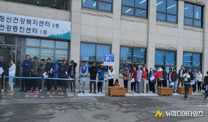 접수 대기중인 모습