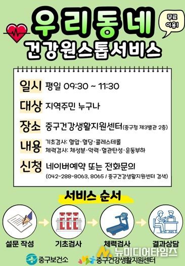 대전 중구,‘우리동네 건강원스톱서비스’신규 운영