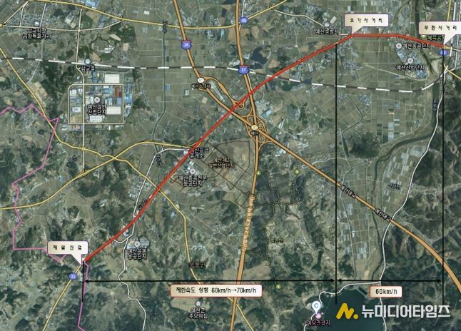 제한속도 상향 위치도