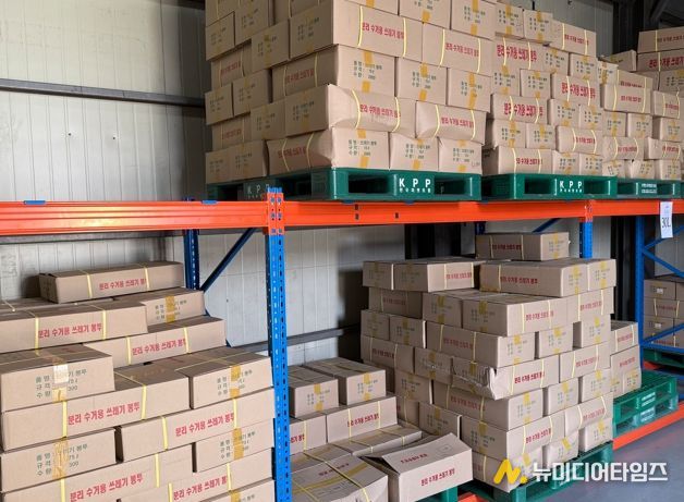 나주시가 보관 중인 종량제봉투로 9월까지의 물량이 확보된 상태이다.