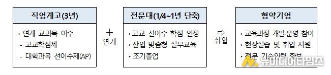 고교–전문대학–기업 연계 구조