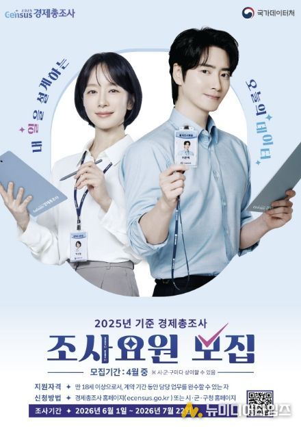 용인특례시 '2025년 기준 경제총조사' 조사요원 모집 홍보 포스터