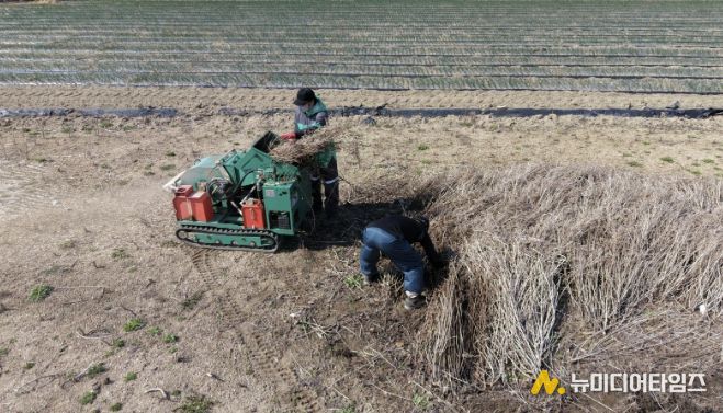 산청군 오부면, 영농부산물 1.5㏊ 규모 파쇄