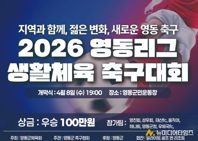 2026 영동생활체육축구리그, 4월 8일 대장정 돌입