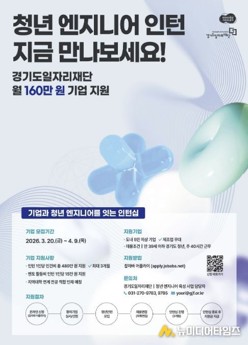 시흥시, 청년 엔지니어 육성 인턴십 참여기업 모집